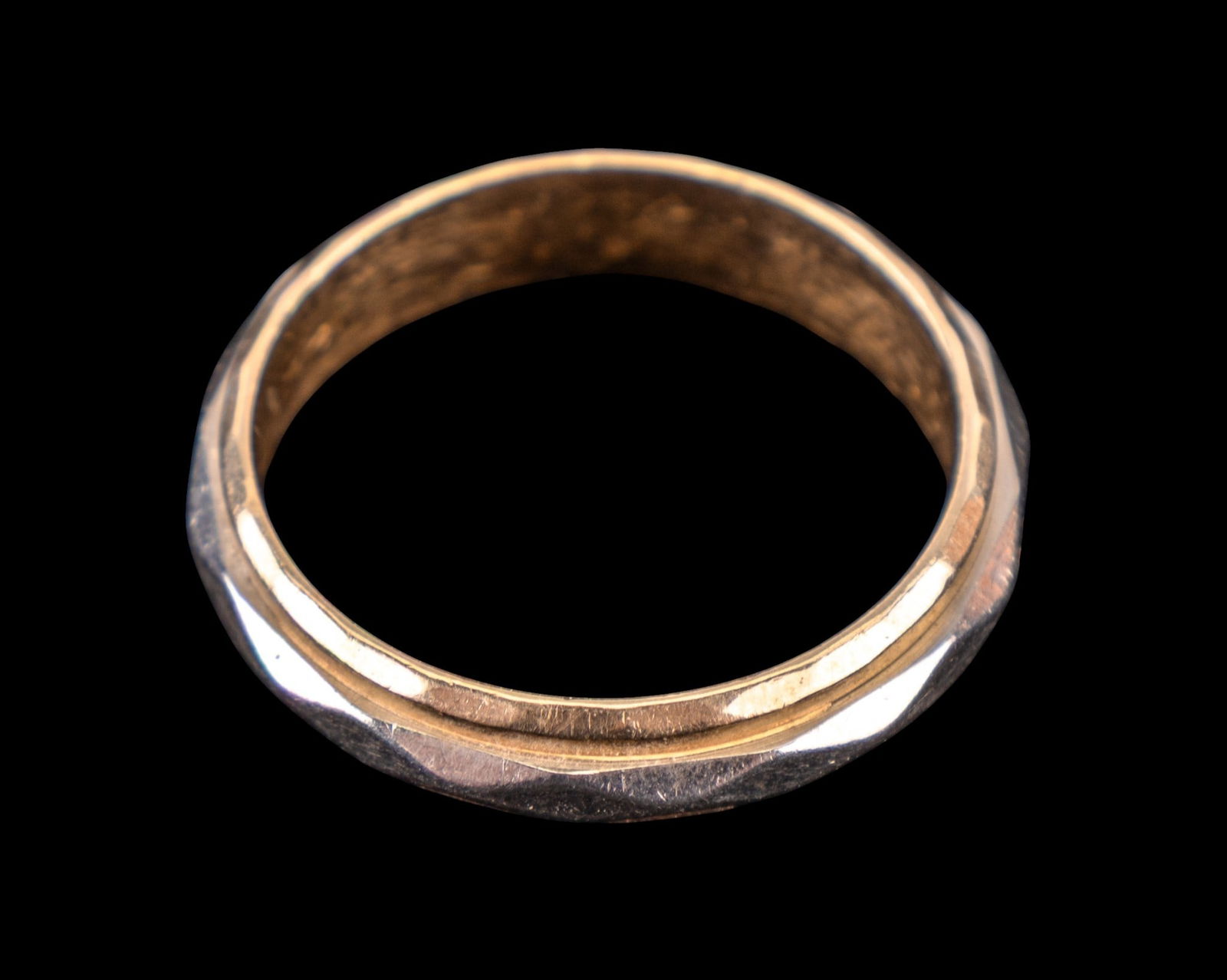 14k Gold Patterned Ring - 2