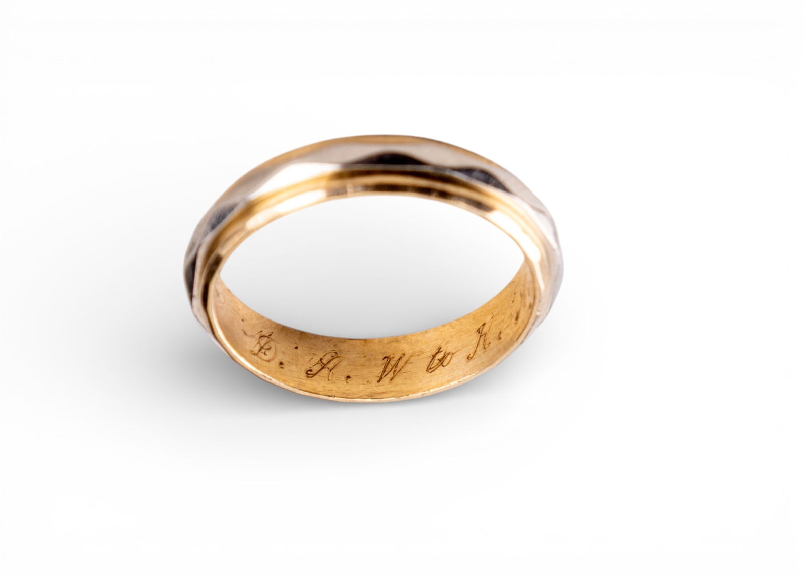 14k Gold Patterned Ring - 7
