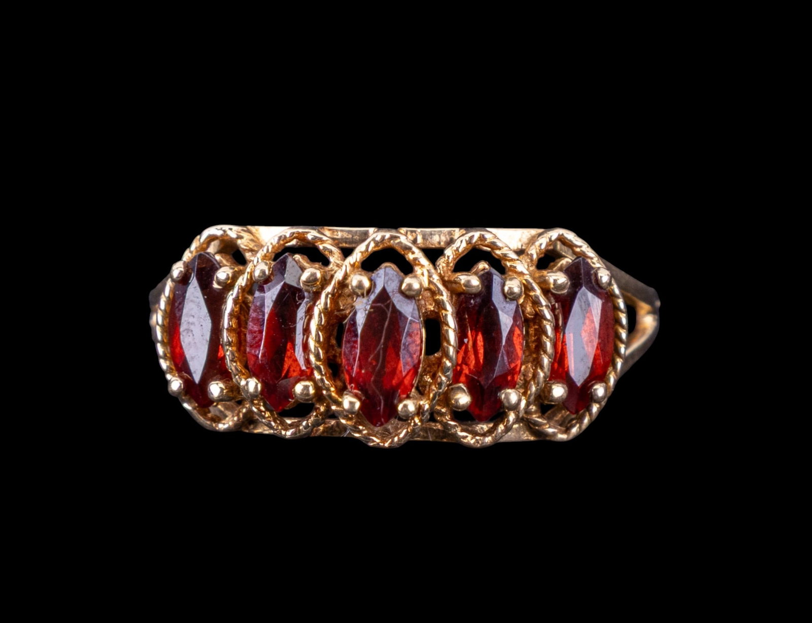 10K Gold Garnet Cluster Ring (1 of 5)