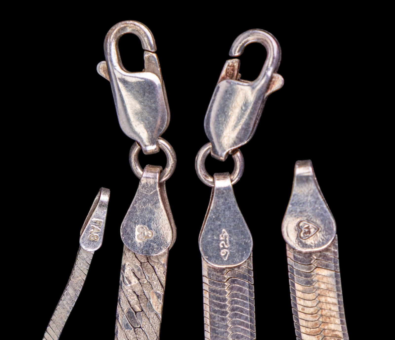 Sterling Silver Chains, Bracelets, Brooches - 2