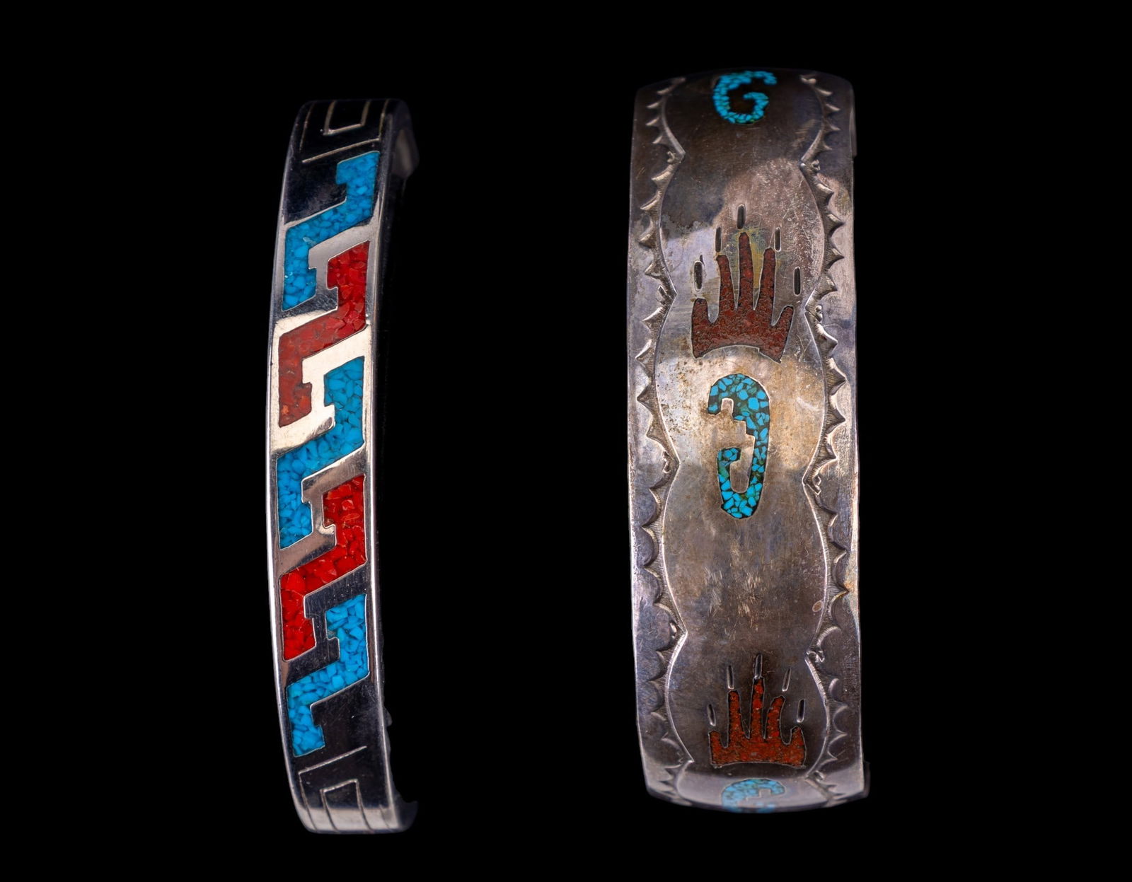 Sterling Native Cuff Bracelets (2) - 2