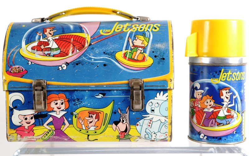 Jetsens Lunchbox: Jetsens lunchbox with thermos, manufactured by Aladdin Industries