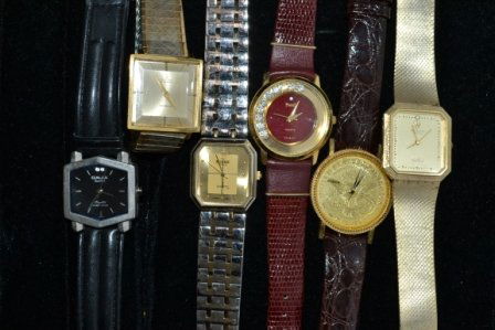 Man's Wrist and Pocket Watches: Large grouping of man's wrist and pocket watches. Including Bulova, Movado, presentation watches, etc.