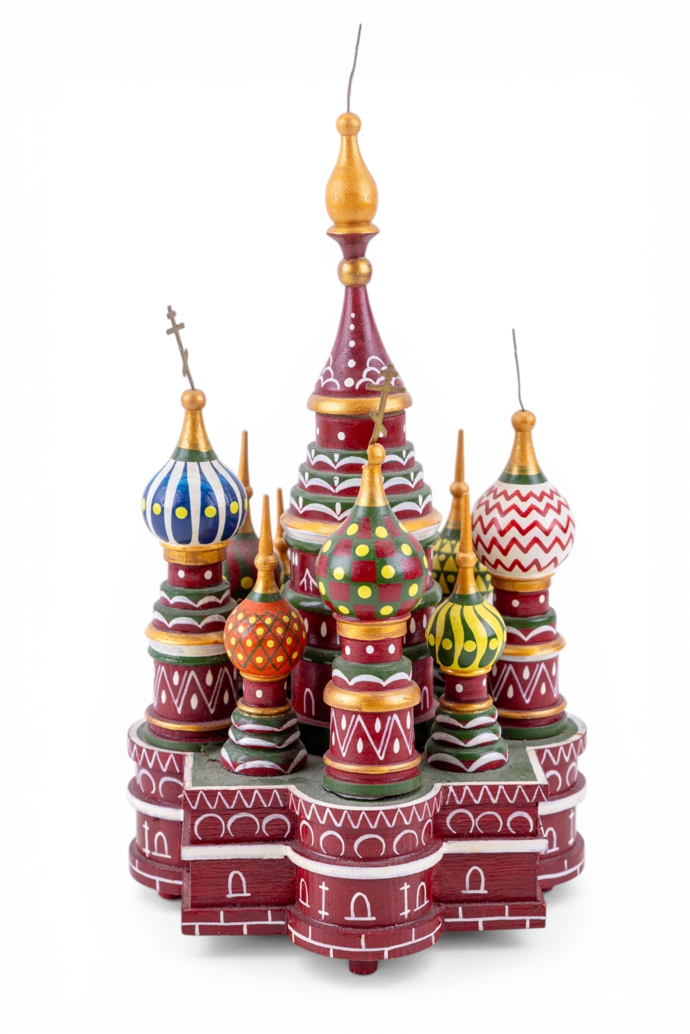 Handpainted Russian Music Box, St. Basil's Cath. (1 of 9)