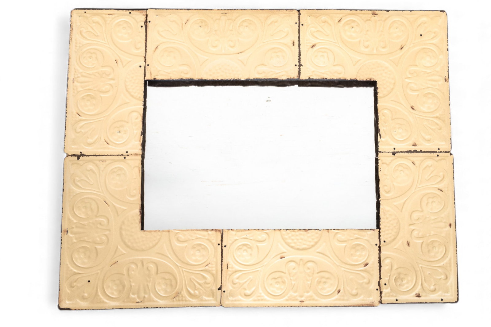 Pressed Tin Framed Wall Mirror (1 of 4)