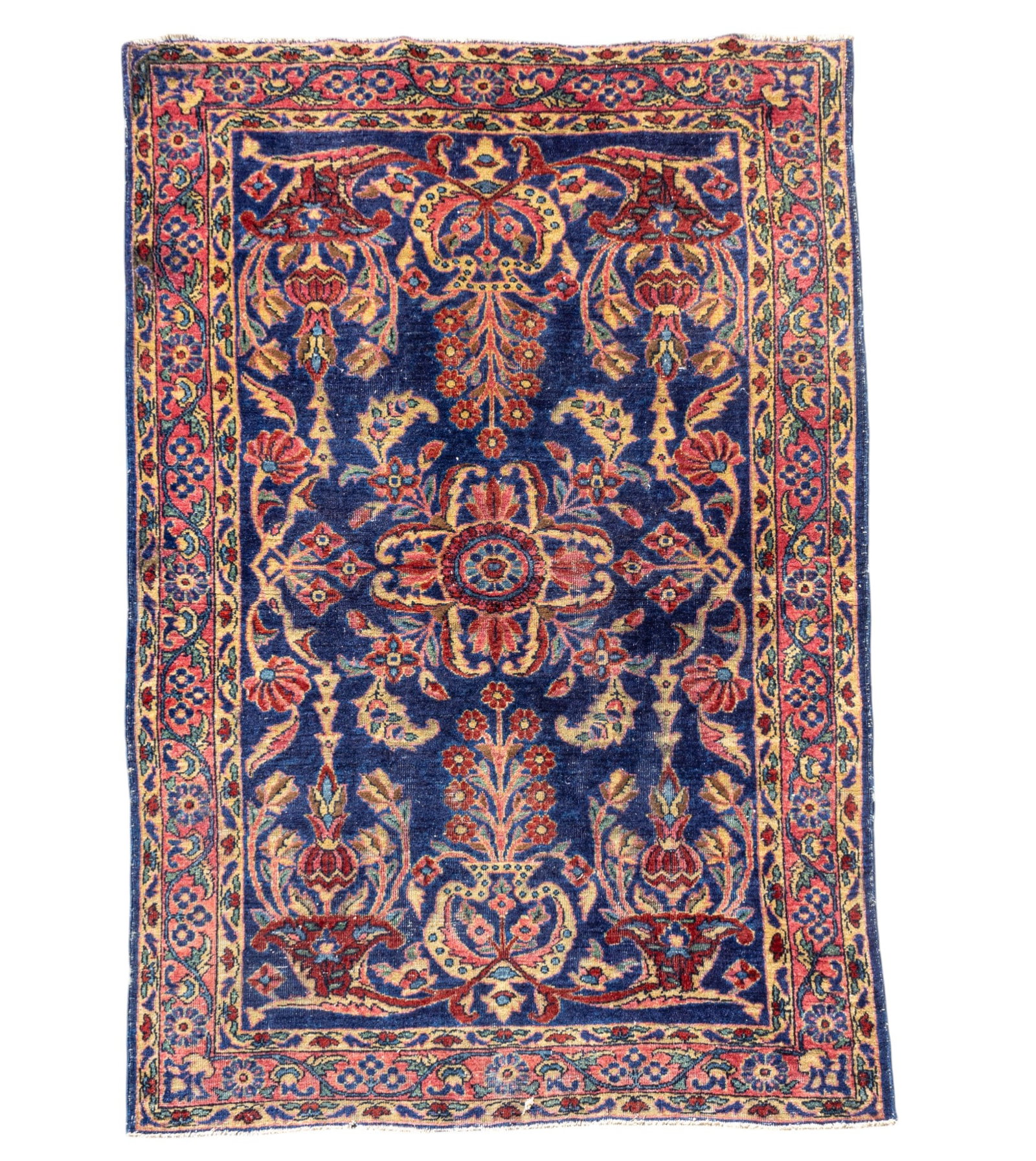 Antique Persian Sarouk Rug: Antique Persian Sarouk rug. Measures approx. 4'4'" x 6'5".