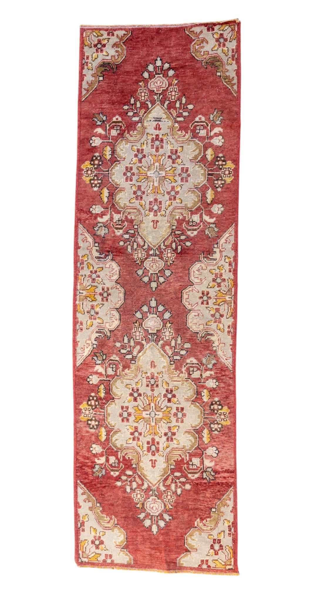 Antique Handmade Oushak Rug / Runner ~9.25': Antique handmade Oushak rug, measures approx. 2'9" x 9'3".