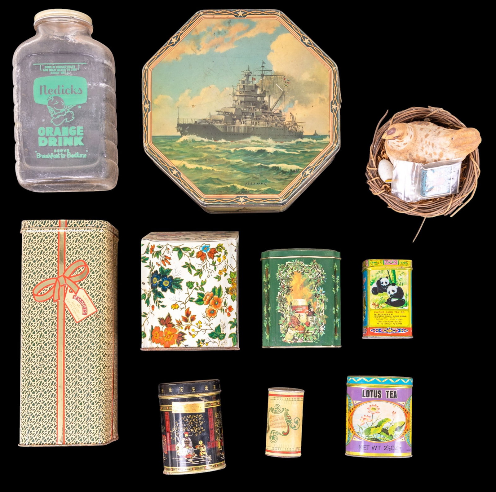 Vintage Tea and Biscuit Tins: A collection of vintage tea and biscuit tins, and decor.