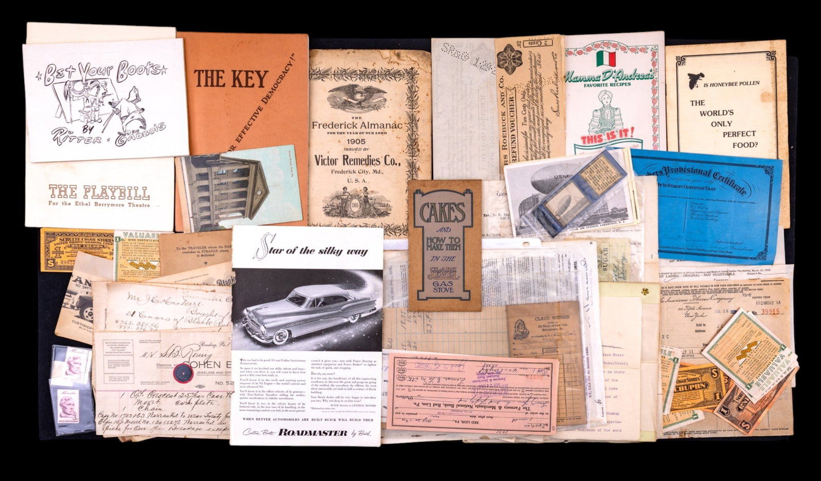 Vintage Ephemera w/ Stock Certs (1 of 12)