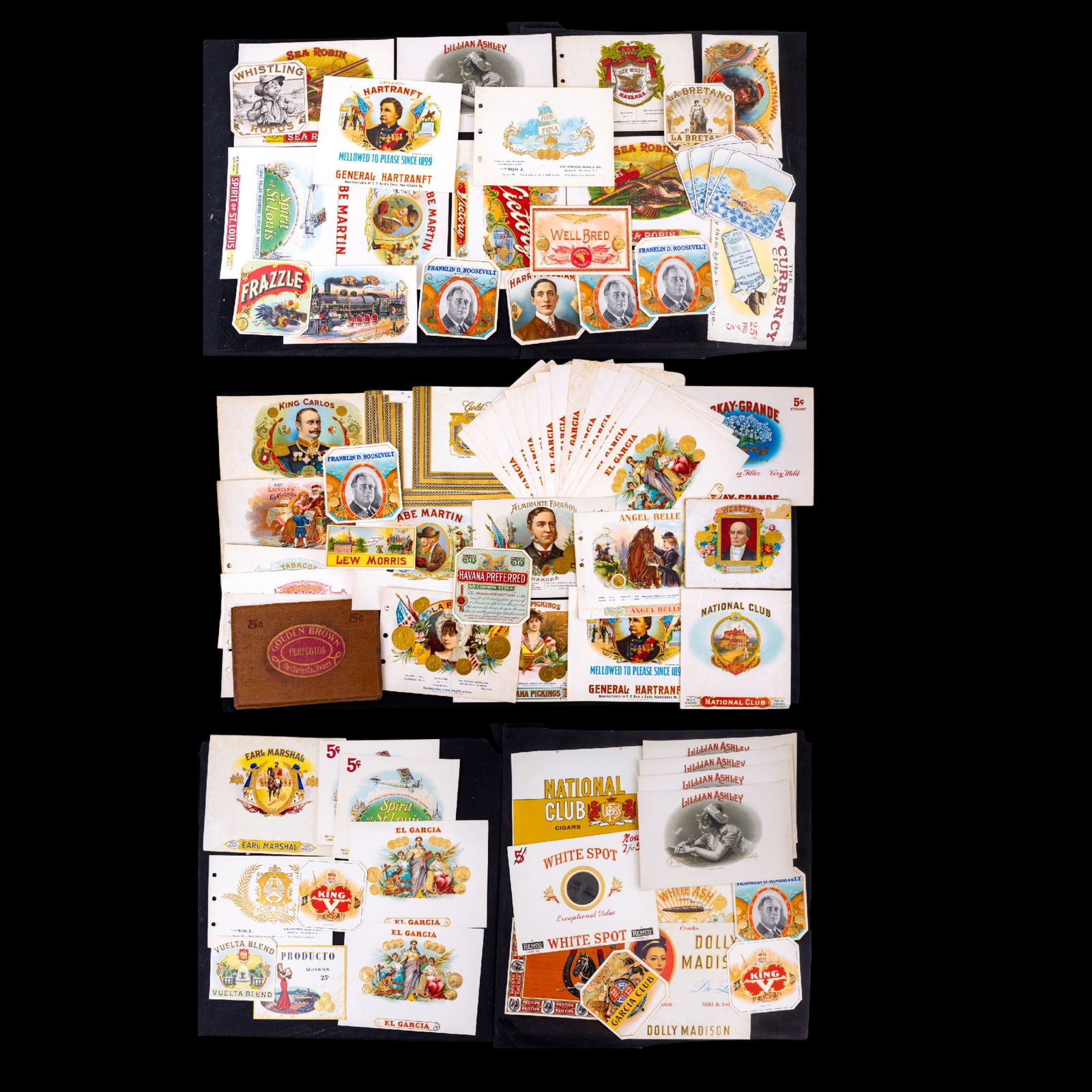 Early Cigar Box/Tobacco Labels: A collection of vintage and antique Cigar box labels, tobacco labels, and more.