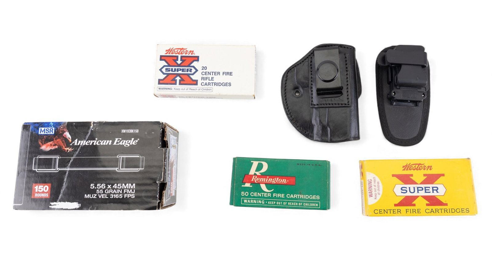 Mixed Ammo Lot and 2 Holsters (1 of 8)