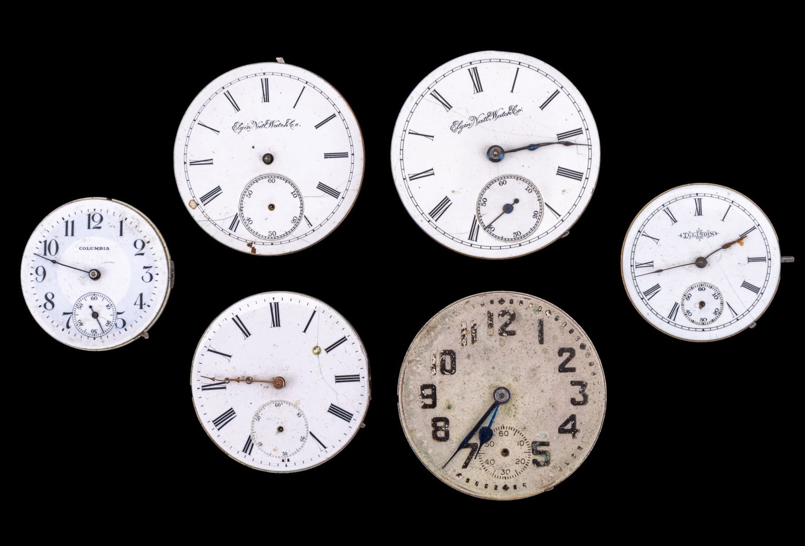 Elgin, Columbia, and Other Pocket Watch Movements (1 of 9)