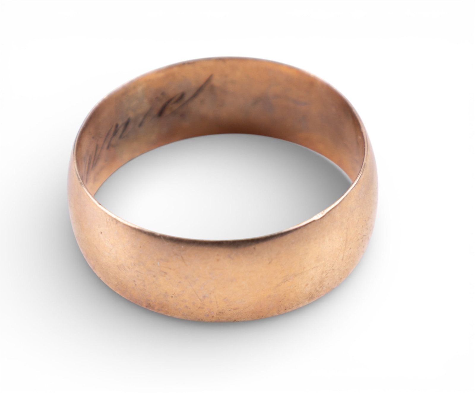 14K Gold Victorian Monogrammed Cigar Band Ring: A 14K gold Victorian era monogrammed cigar band ring, size 6.5, total approx. weight is 2g NEW BUYERS MAY NOT PAY WITH CREDIT OR DEBIT CARD. If this is your first purchase at Keystone Auctions LLC, pa