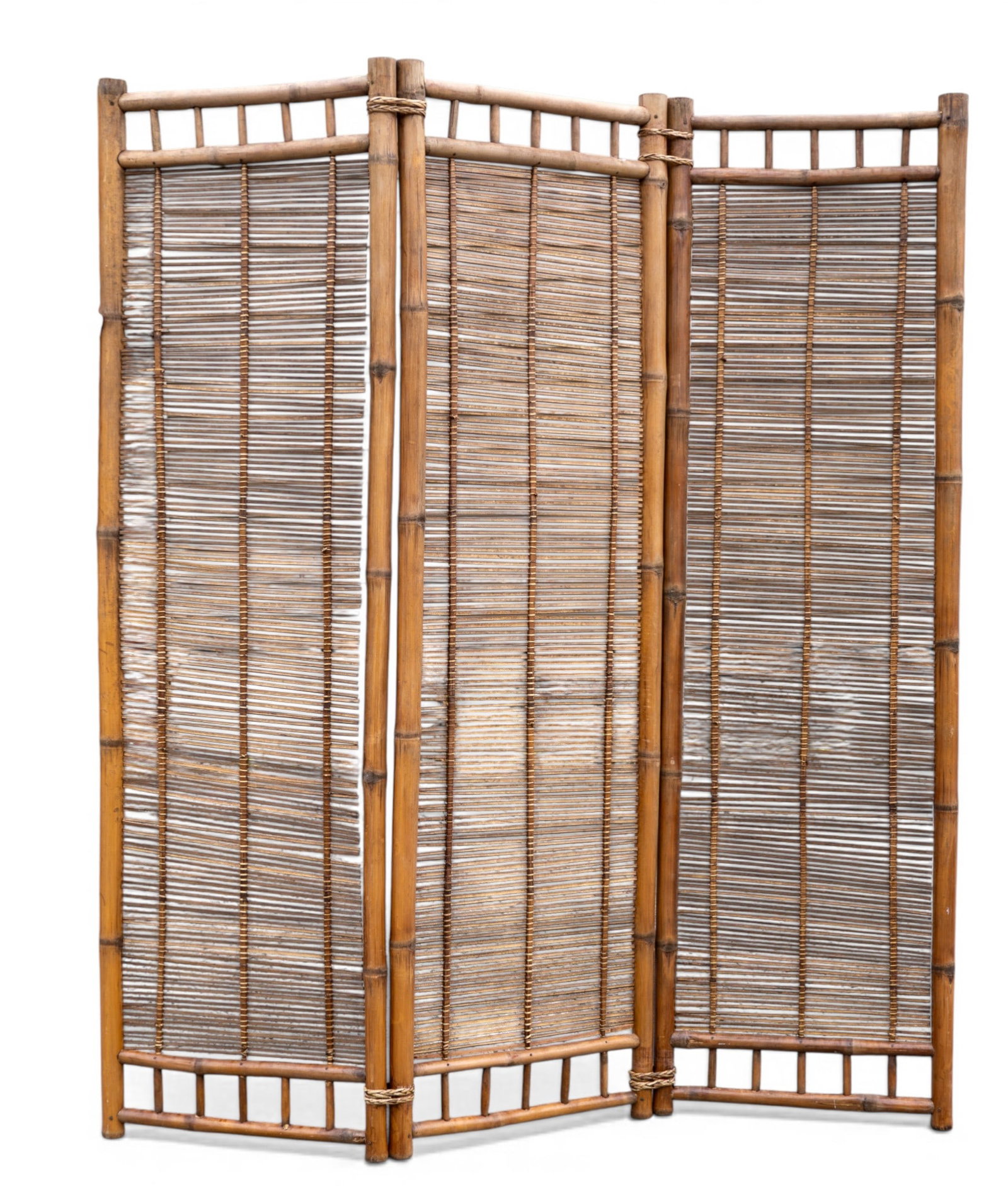 3-Panel Bamboo Privacy Screen (1 of 9)
