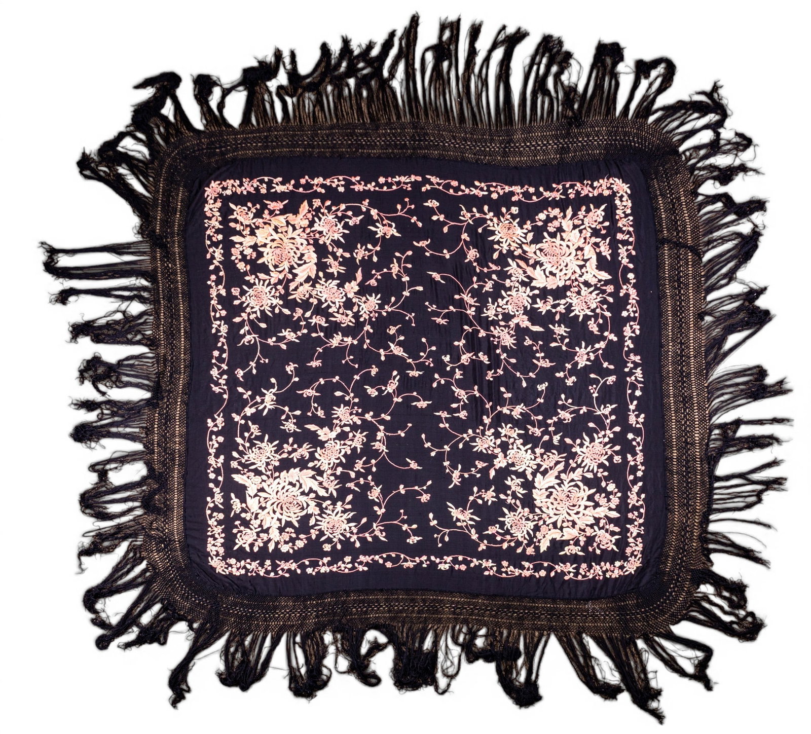 Chinese Silk Floral Piano Scarf / Shawl (1 of 7)