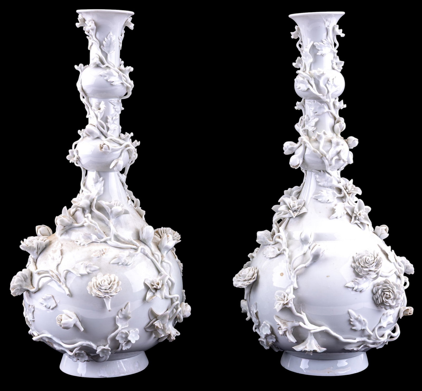 19th C Chinese Porcelain Blanc de Chine Vases (1 of 11)