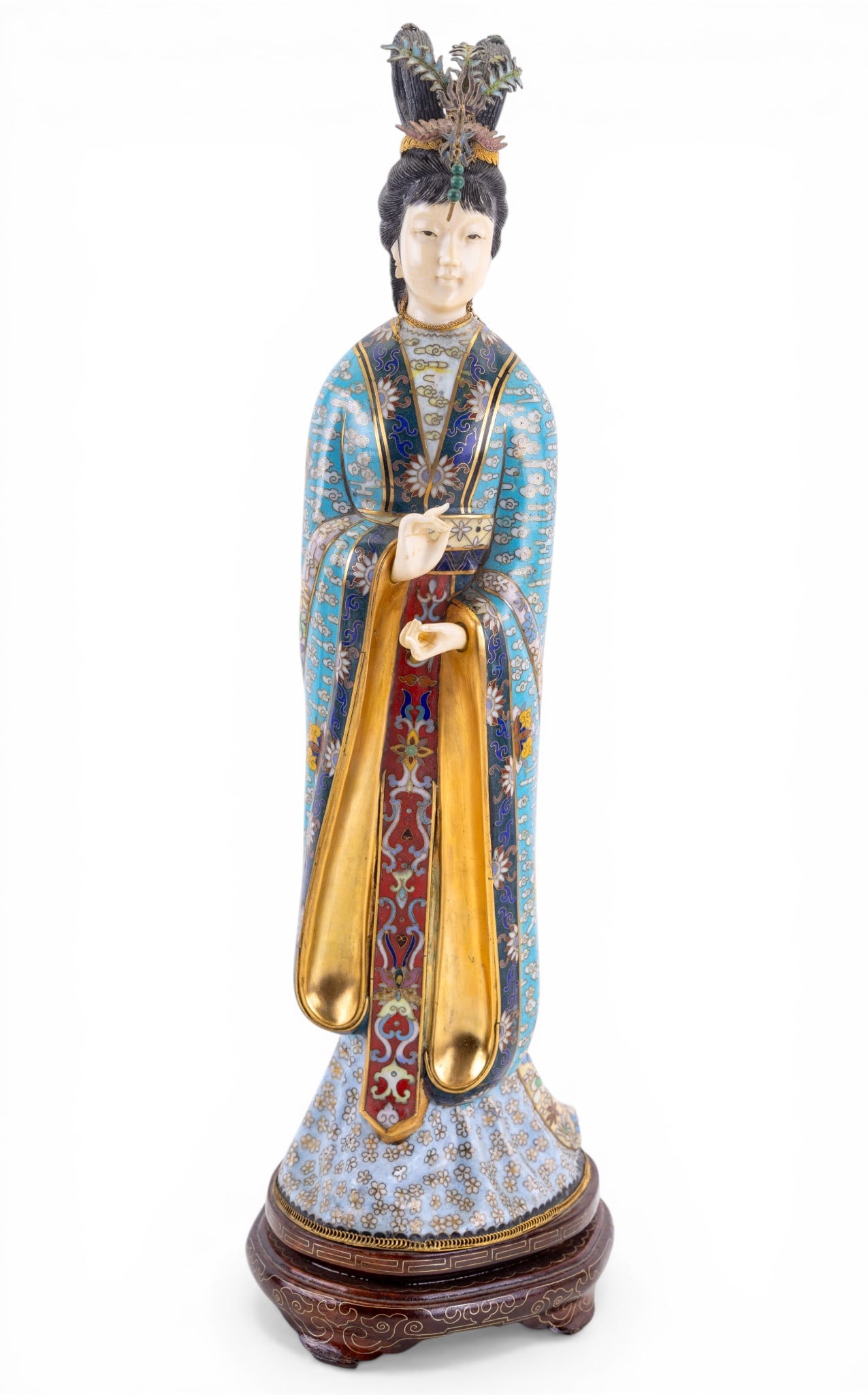Large Chinese Cloisonne Figure of Kwan Yin (1 of 13)