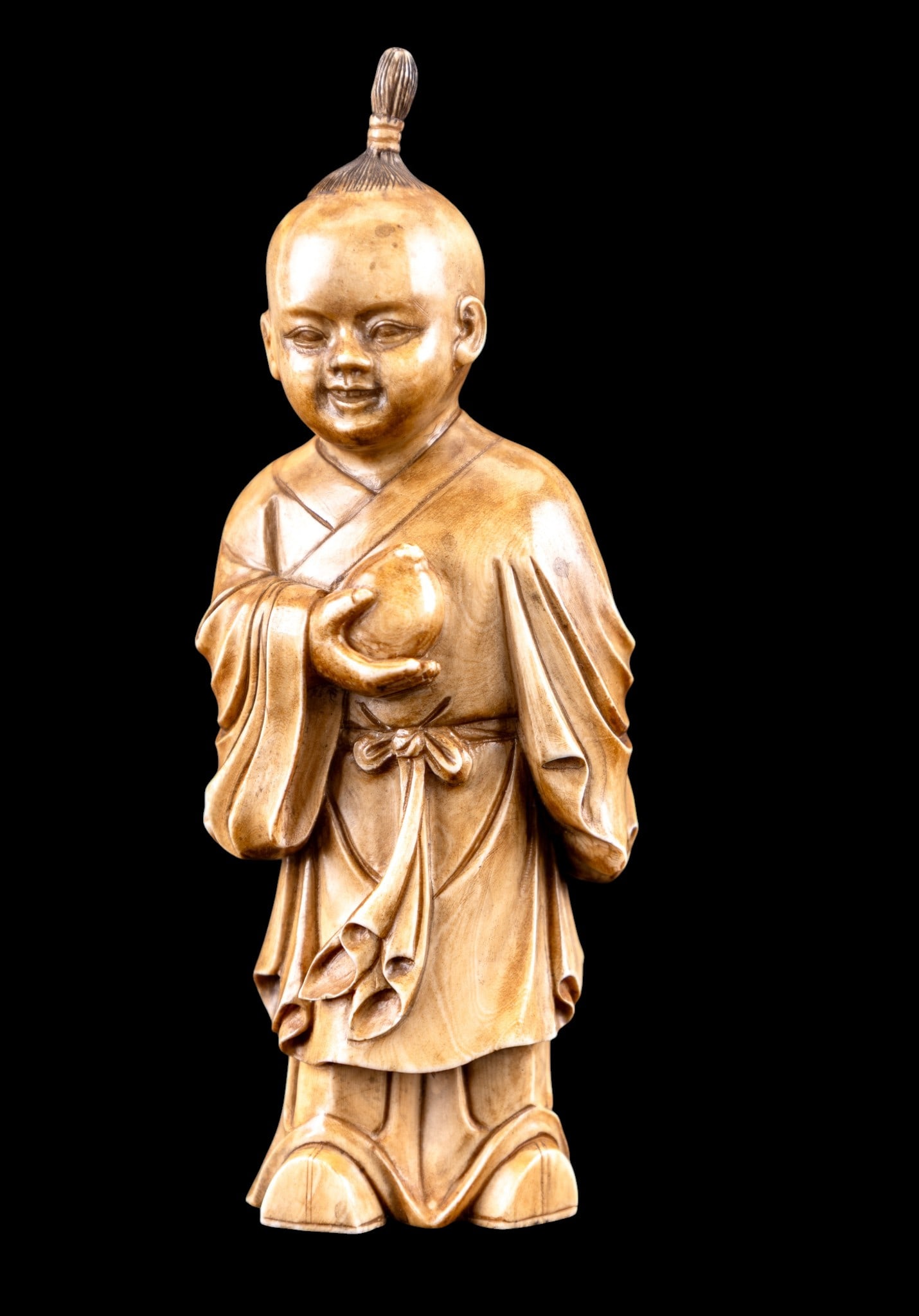 Antique Chinese Natural Material Figurine of Boy (1 of 6)