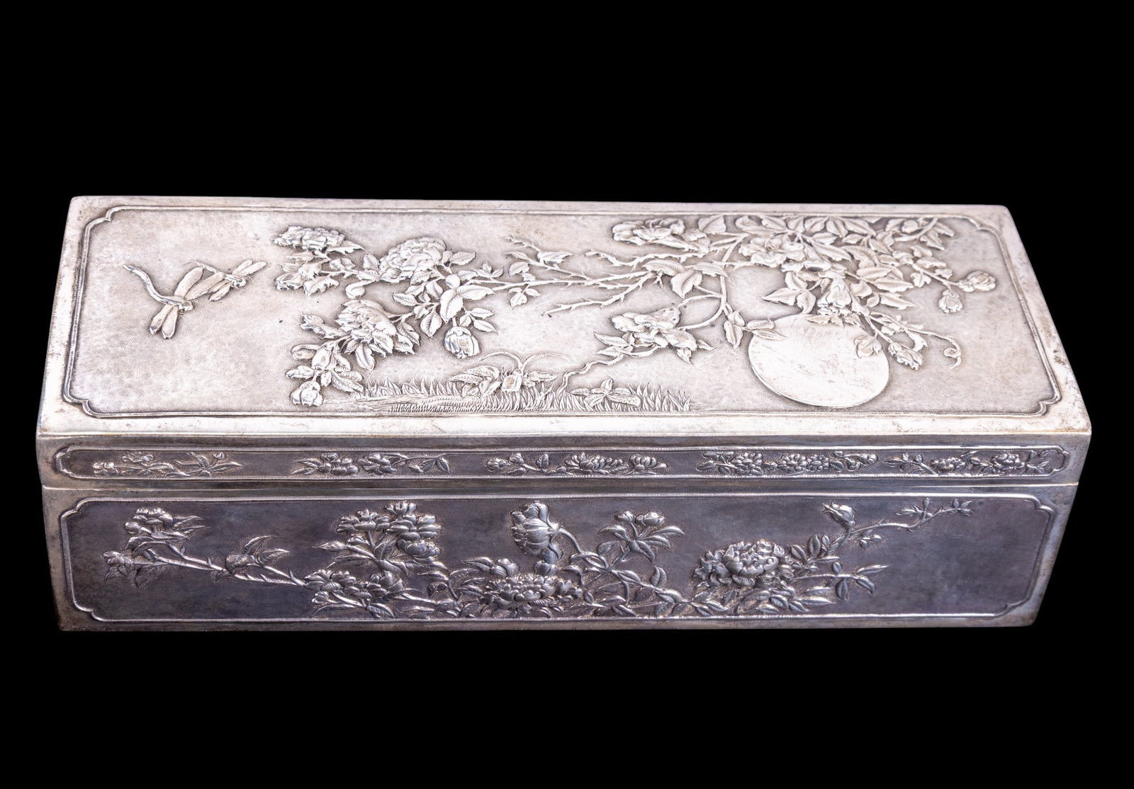 Japanese Silver Repousse Box (1 of 13)