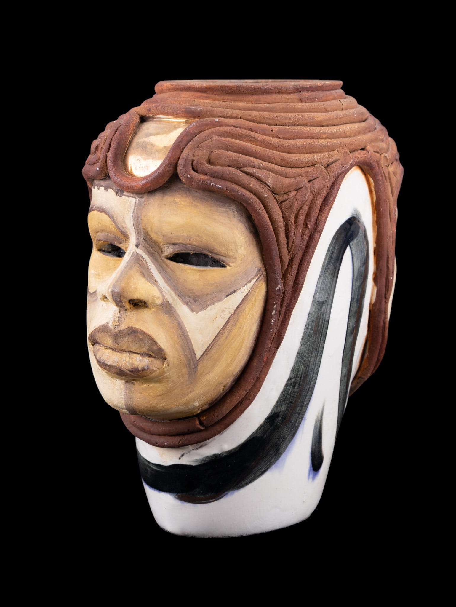 Woodrow Nash (Am. 1948-) African Nouveau Vase (1 of 12)