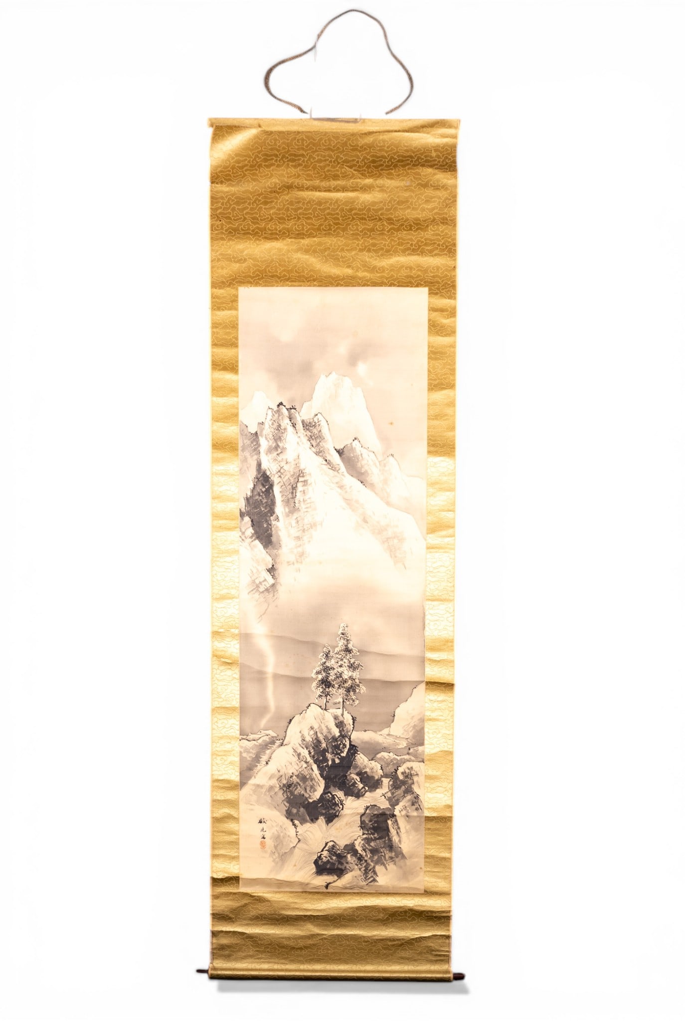 Chinese Silk Watercolor Scroll (1 of 8)