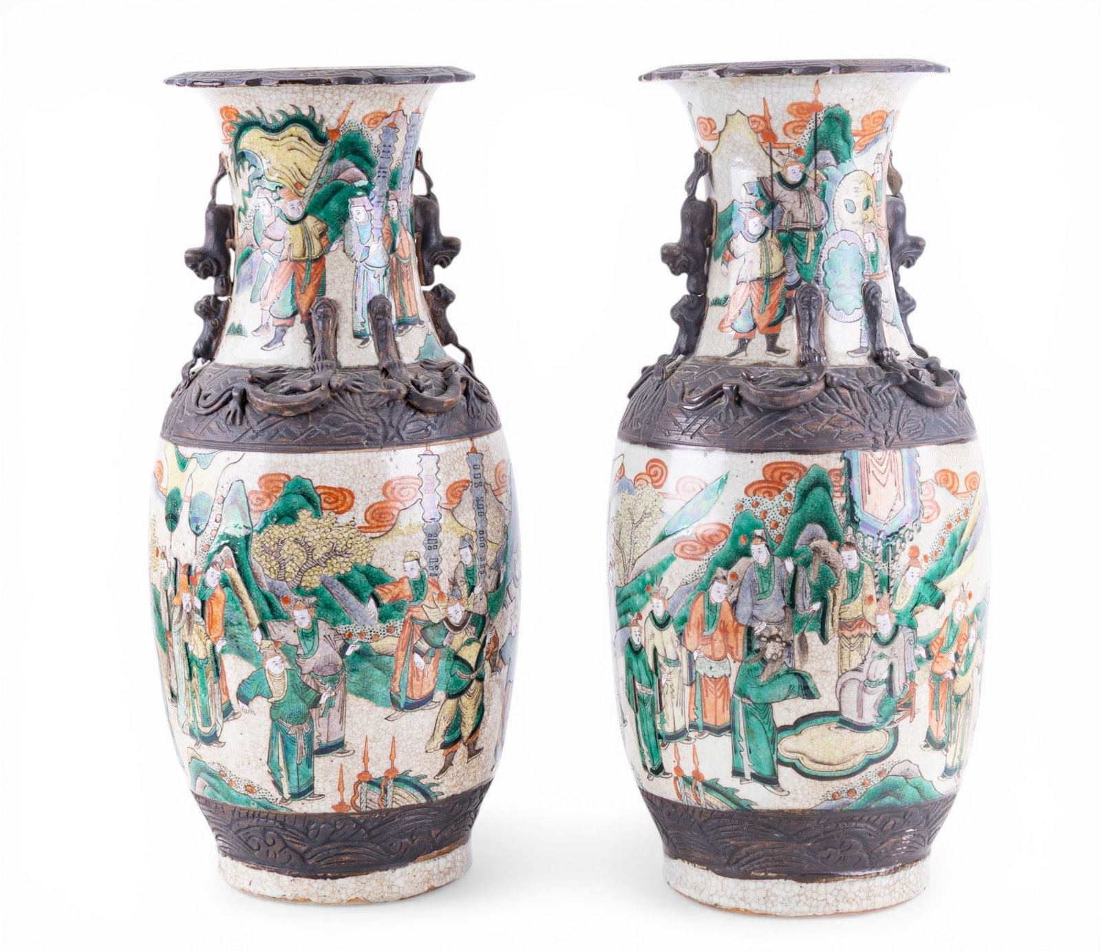 Pair of Chinese Figural Porcelain Vases (1 of 14)