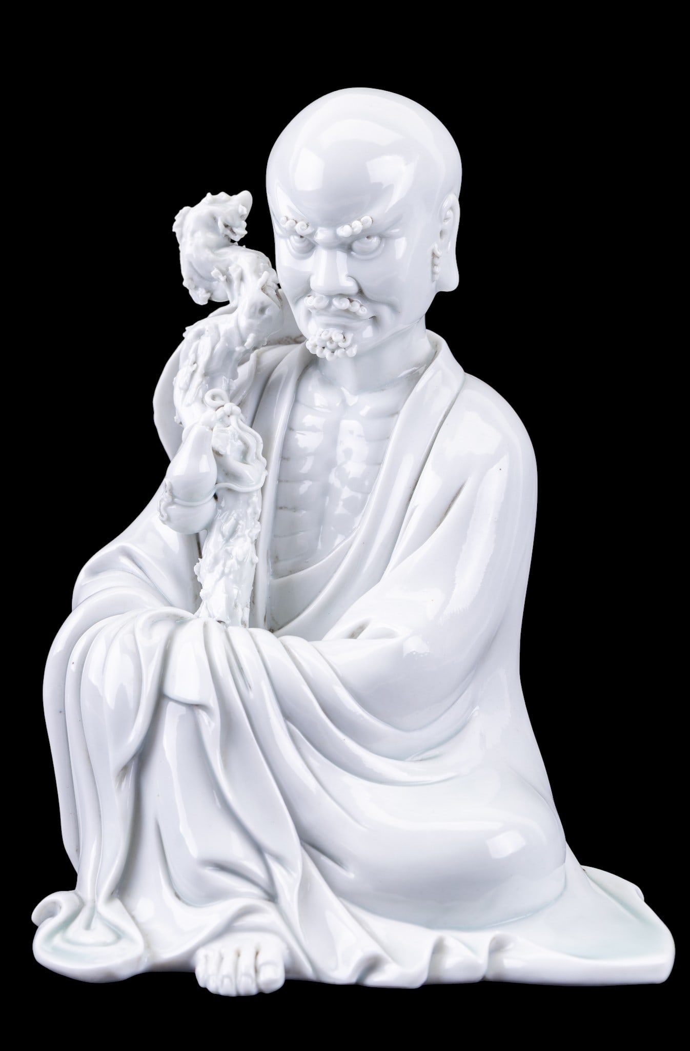 Chinese Blanc de Chine Dehua Louhan Statuette (1 of 8)