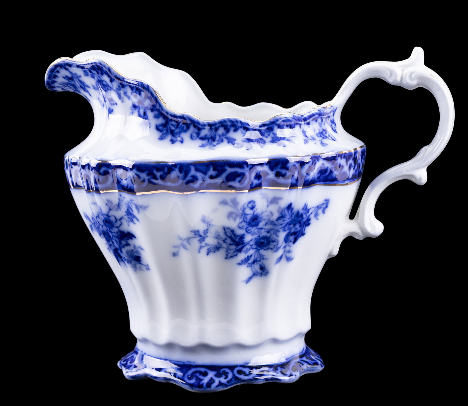 Stanley Touraine Flow Blue Porcelain Pitcher (1 of 8)
