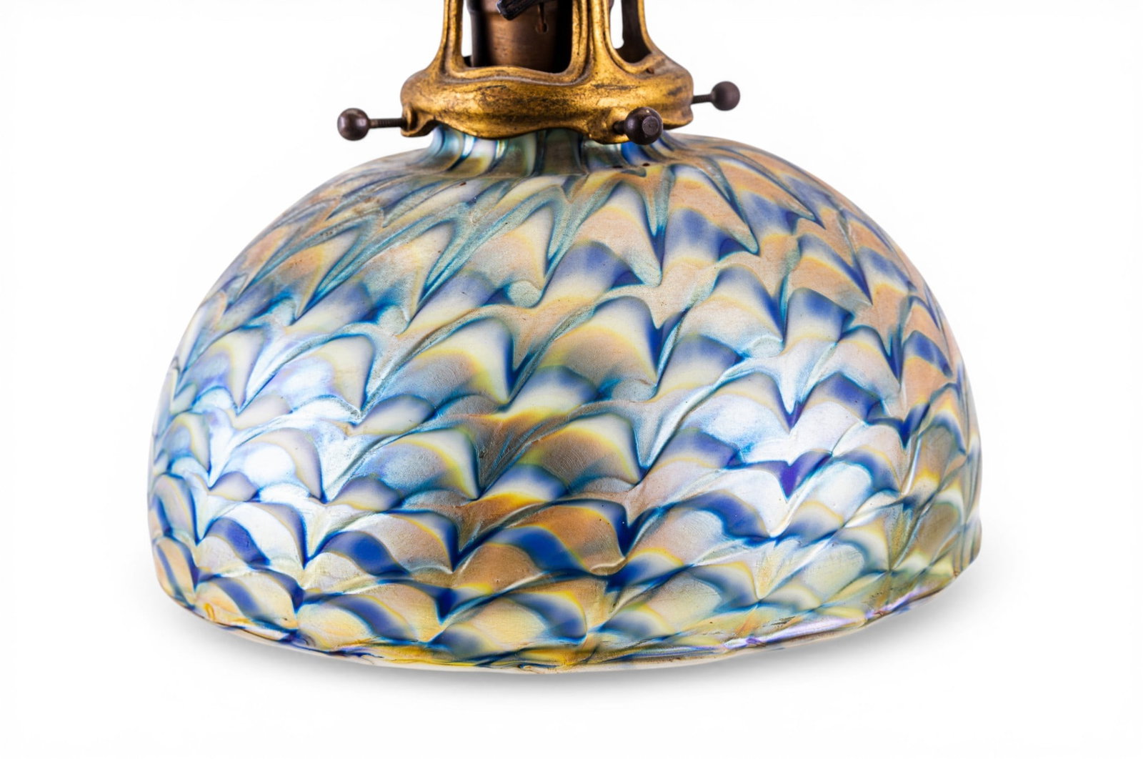 Tiffany Studios Desk Lamp, Iridescent Shade - 6