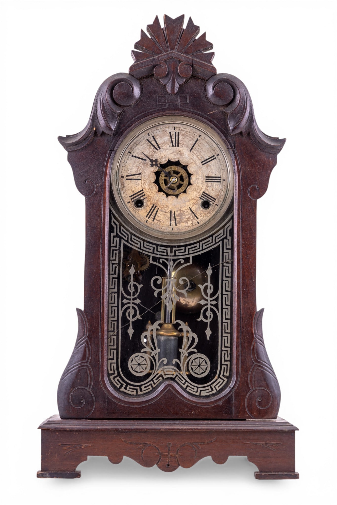 Evening Star Wm. Gilbert Wooden Mantle Clock (1 of 11)
