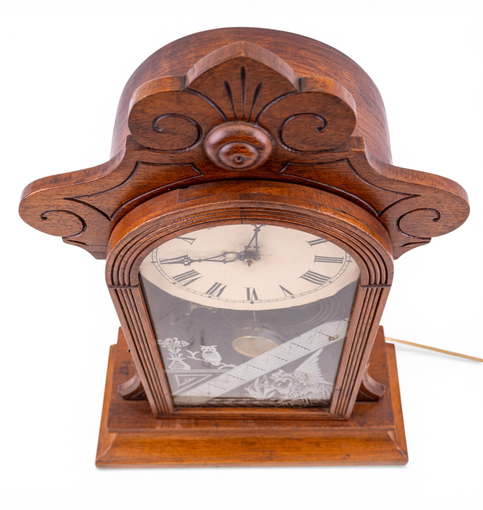 Pluto Wm. Gilbert Electrified Gingerbread Clock - 10