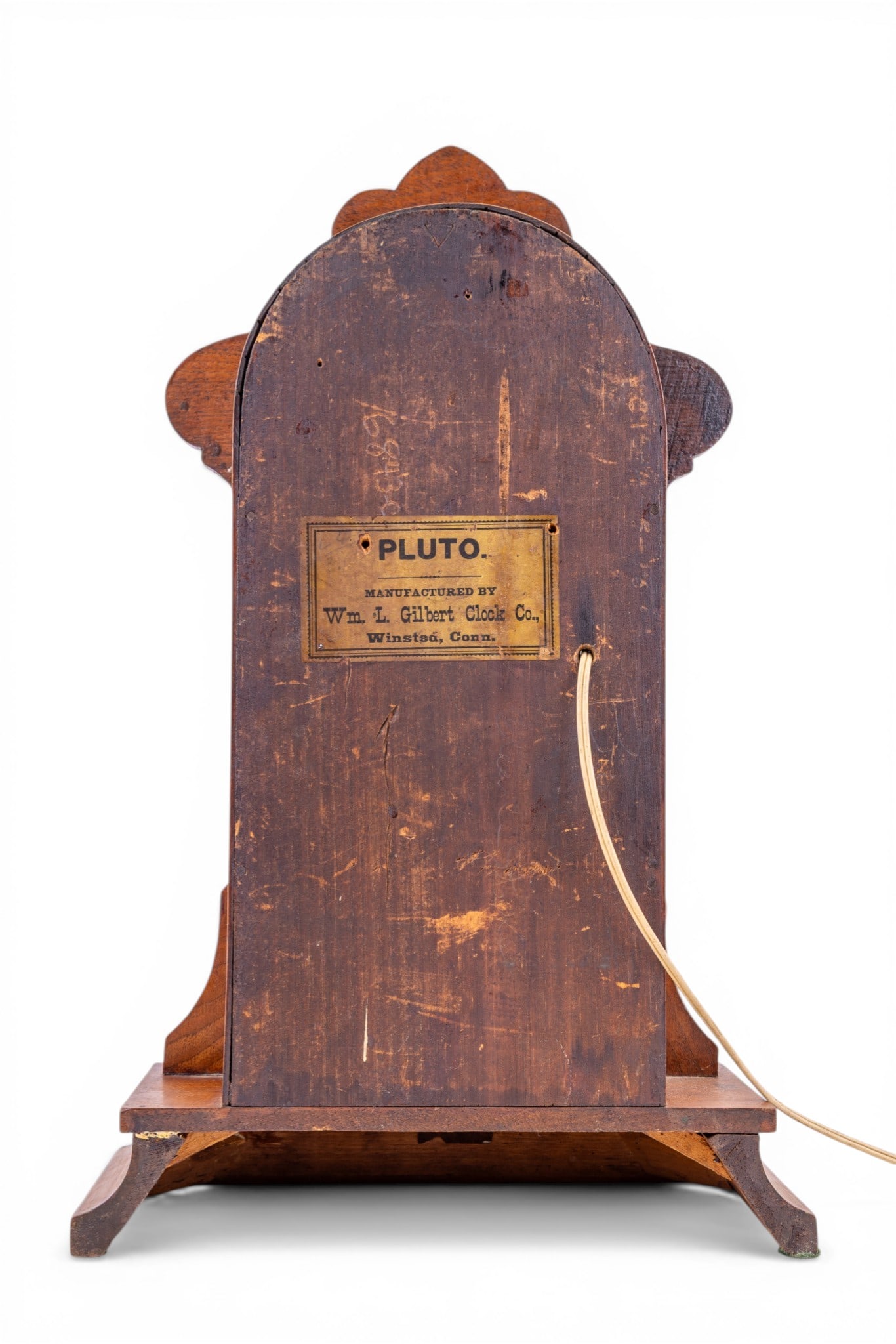 Pluto Wm. Gilbert Electrified Gingerbread Clock - 7