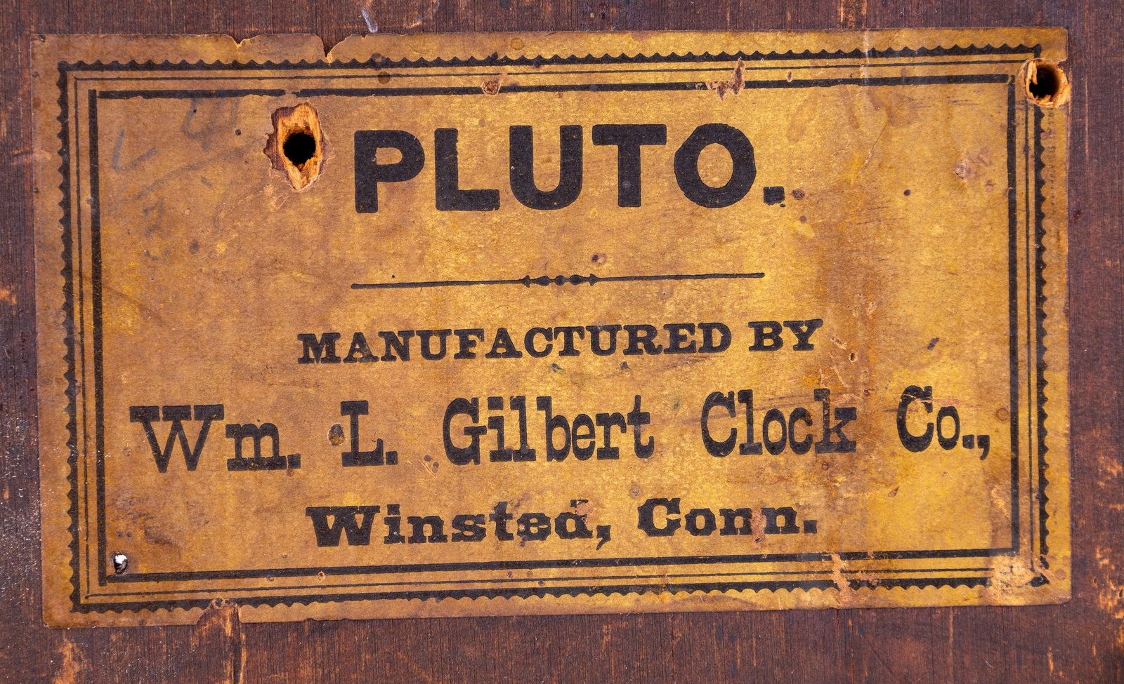 Pluto Wm. Gilbert Electrified Gingerbread Clock - 8