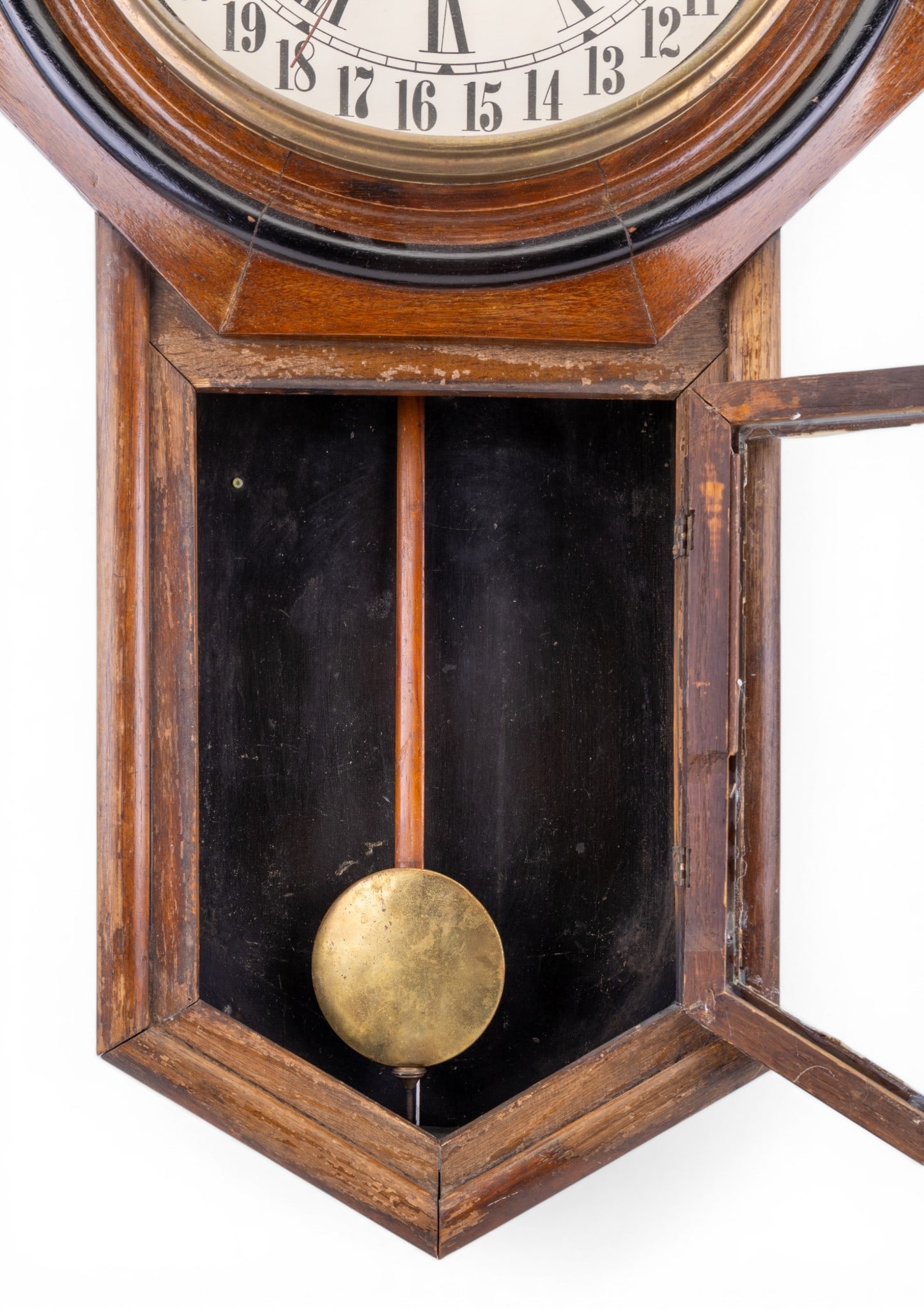 19th C Regulator Wall Clock - 4
