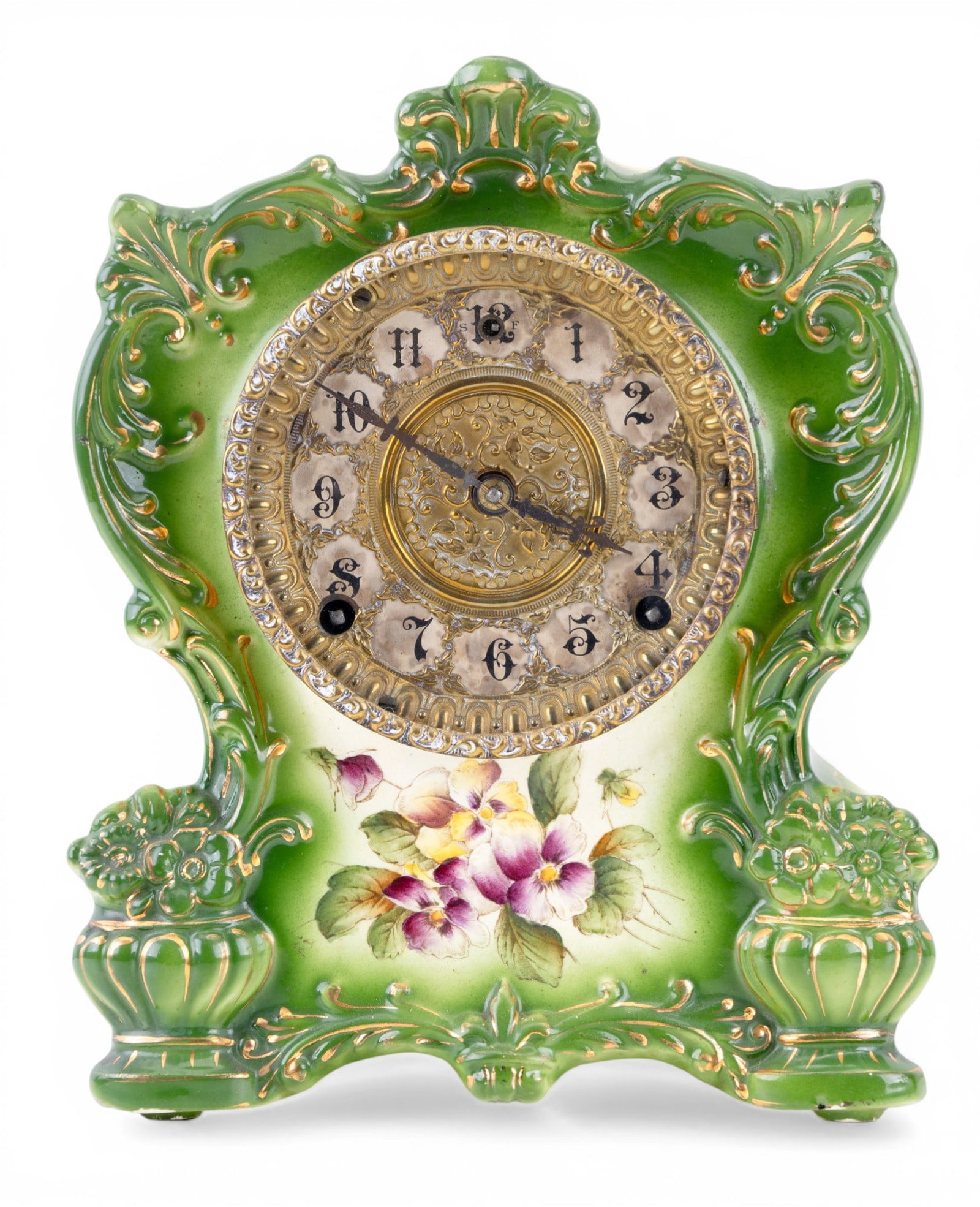 Antique Porcelain Mantel Clock (1 of 13)