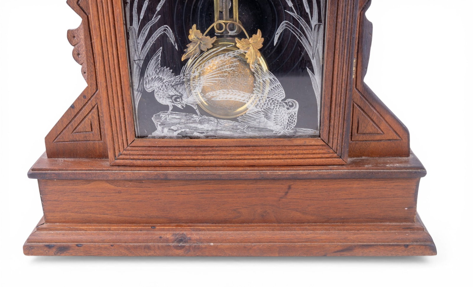 Antique "Leopard" Walnut Parlor Clock - 10