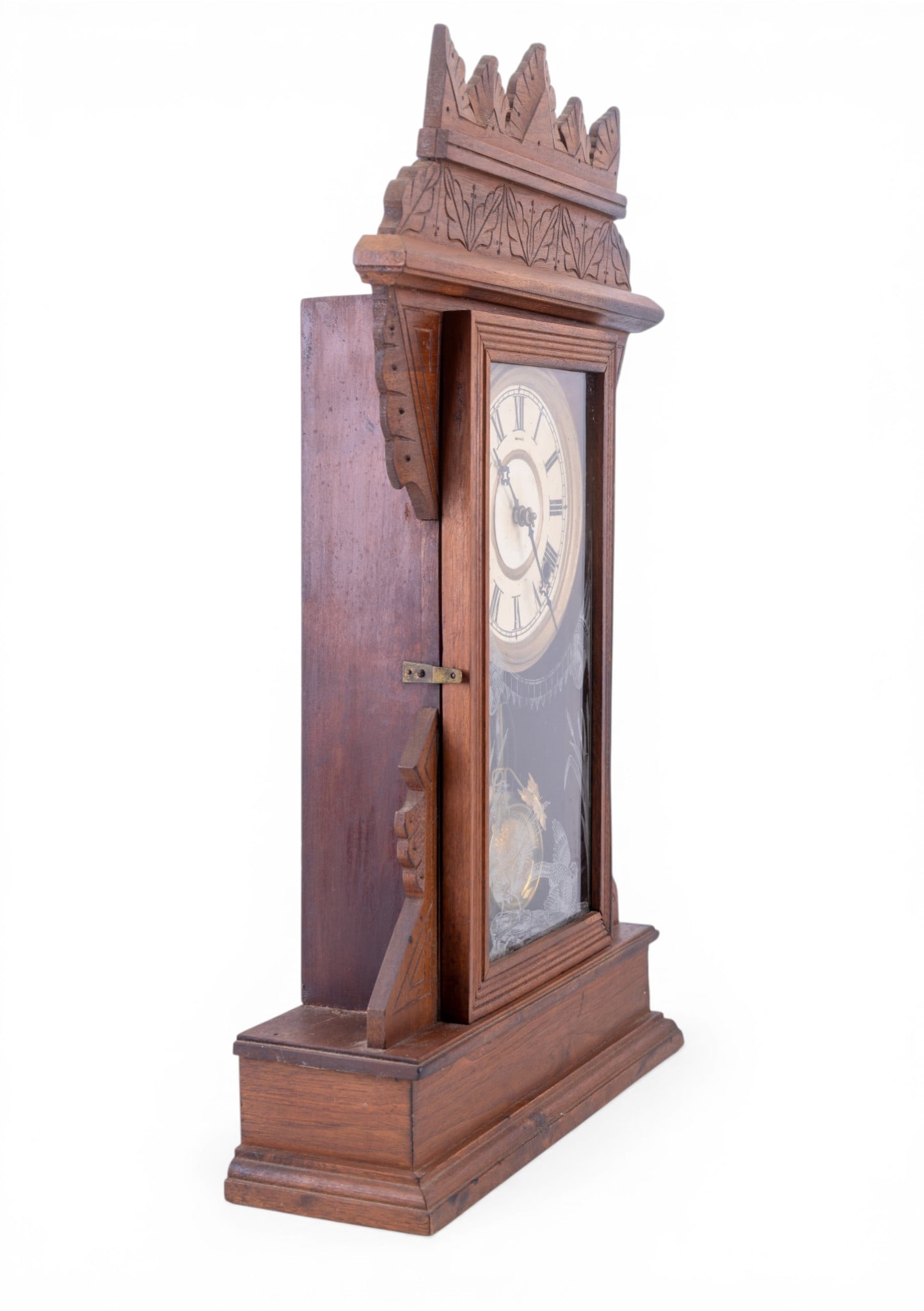 Antique "Leopard" Walnut Parlor Clock - 2