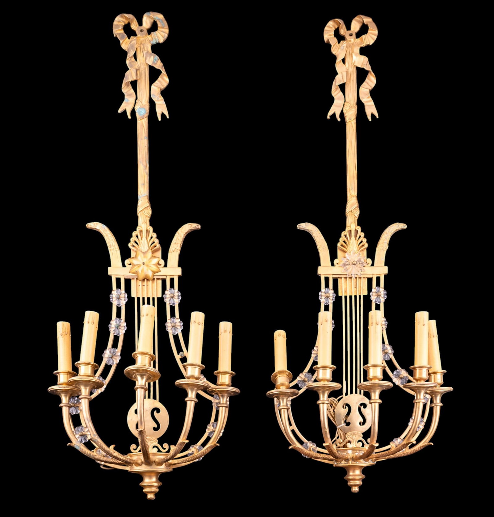 French Empire Ormolu Wall Sconce Pair (1 of 15)