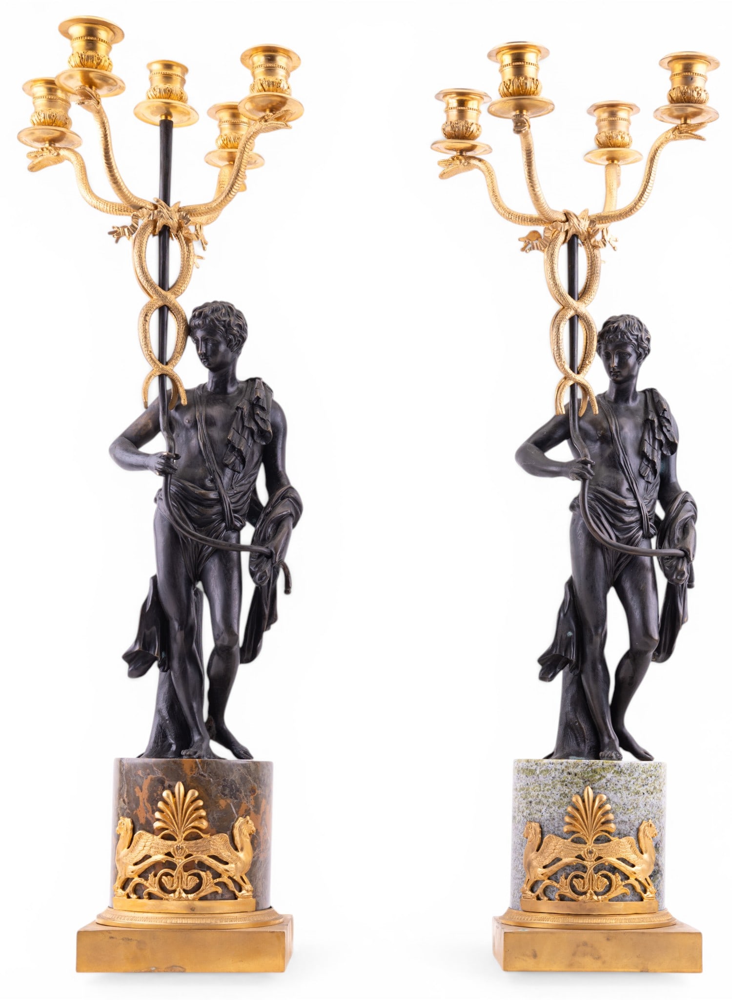 Pair of Large Bronze & Gilt Figural Candelabra (1 of 15)