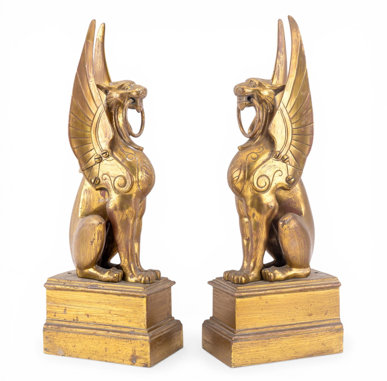 Pair of Bronze Figural Fireplace Accents (1 of 10)