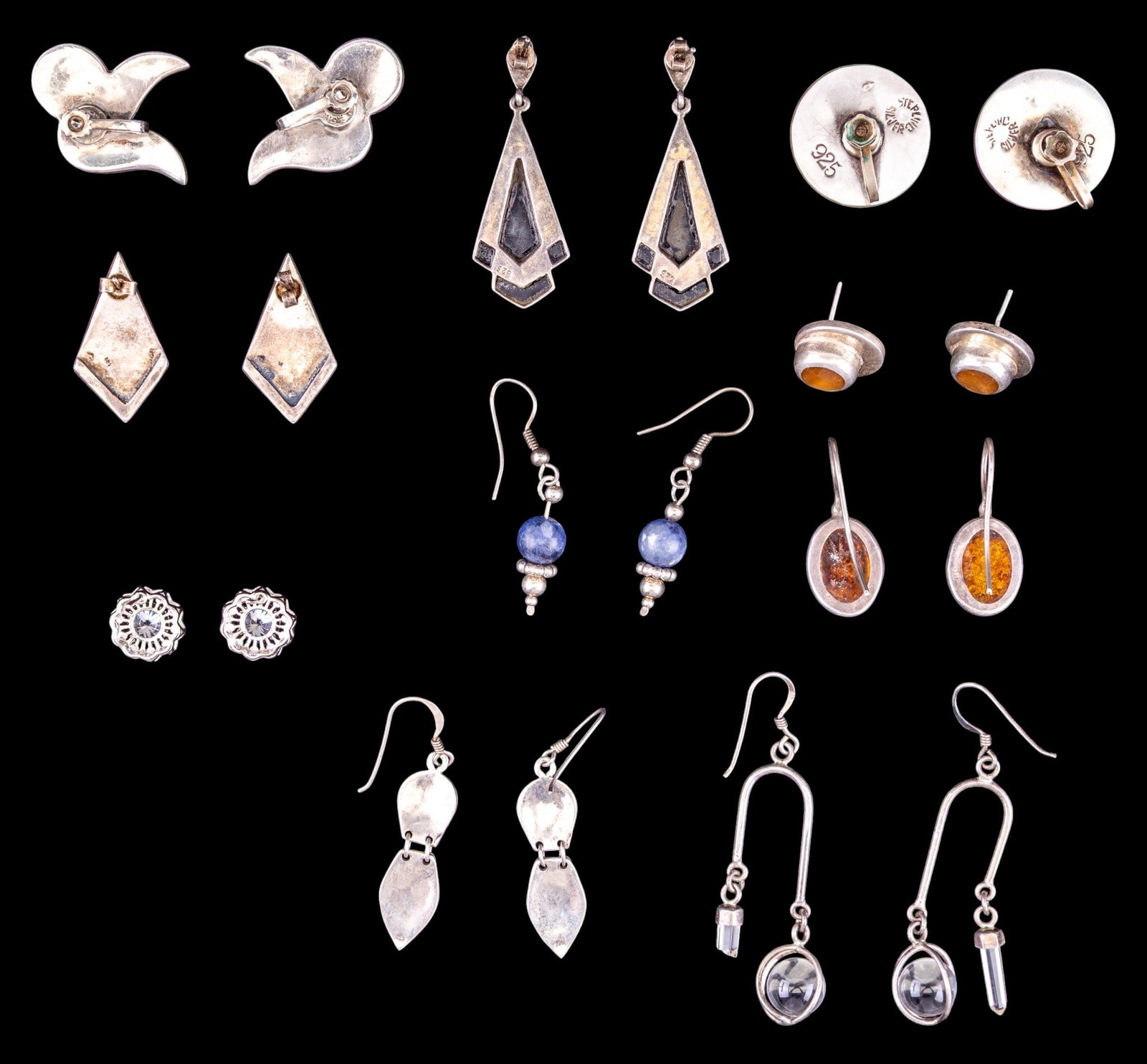 Sterling Silver Earrings (10 prs) - 2