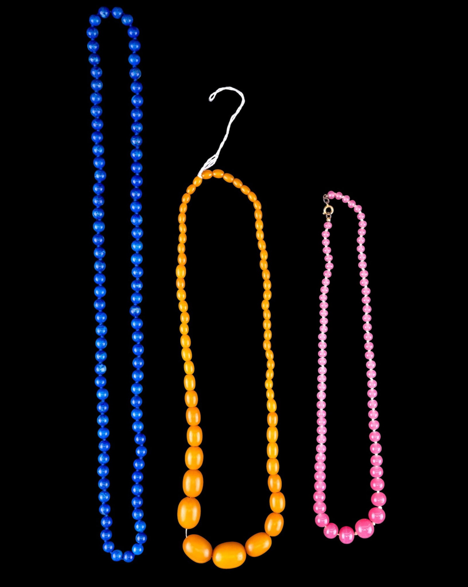 Amber and Natural Stone Necklaces (1 of 5)