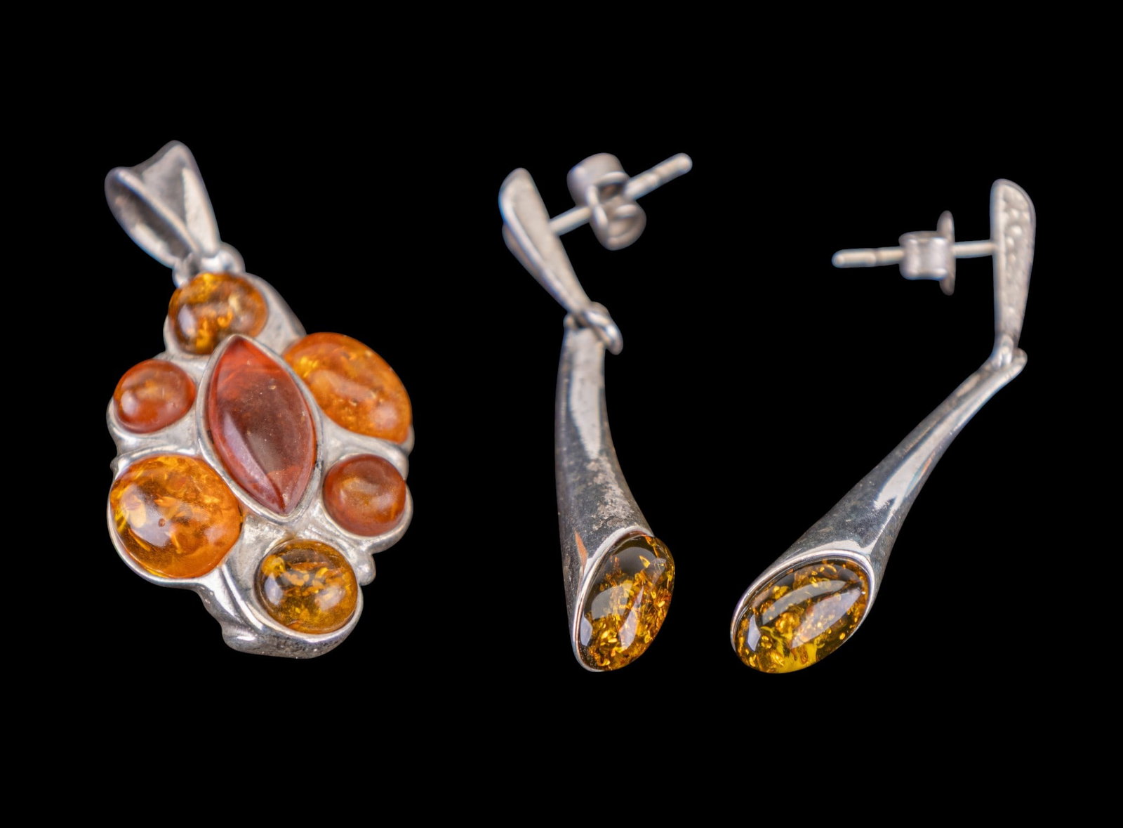 Amber and Sterling Silver Jewelry (1 of 7)