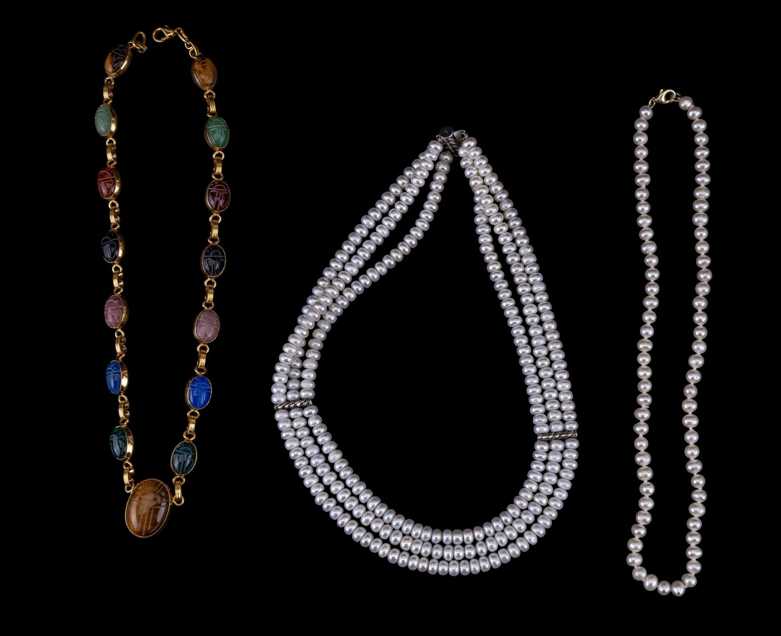 Pearl and Scarab Necklace (1 of 5)