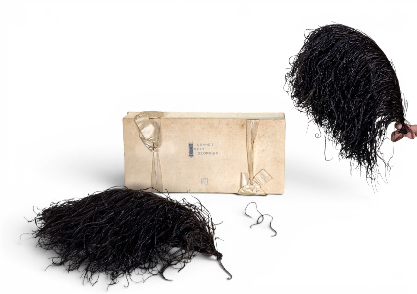 Vintage Antique Black Ostrich Feathers (2) (1 of 6)