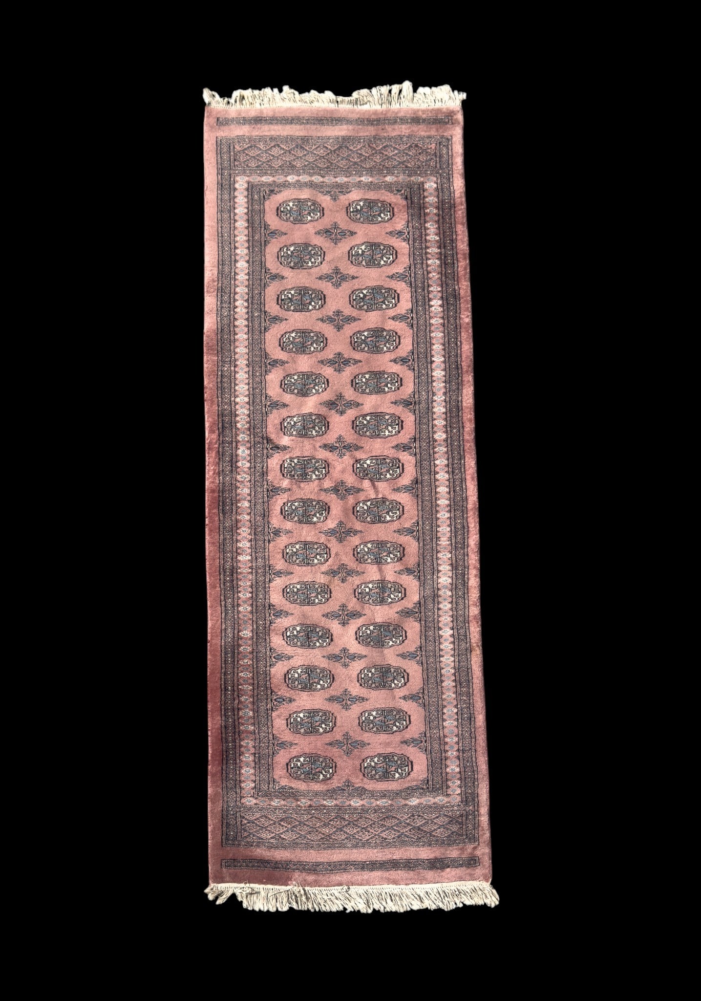 Persian Bohkara Runner Rug: Persian Bohkara runner rug. Measures approx. 2'7" x 8'1".