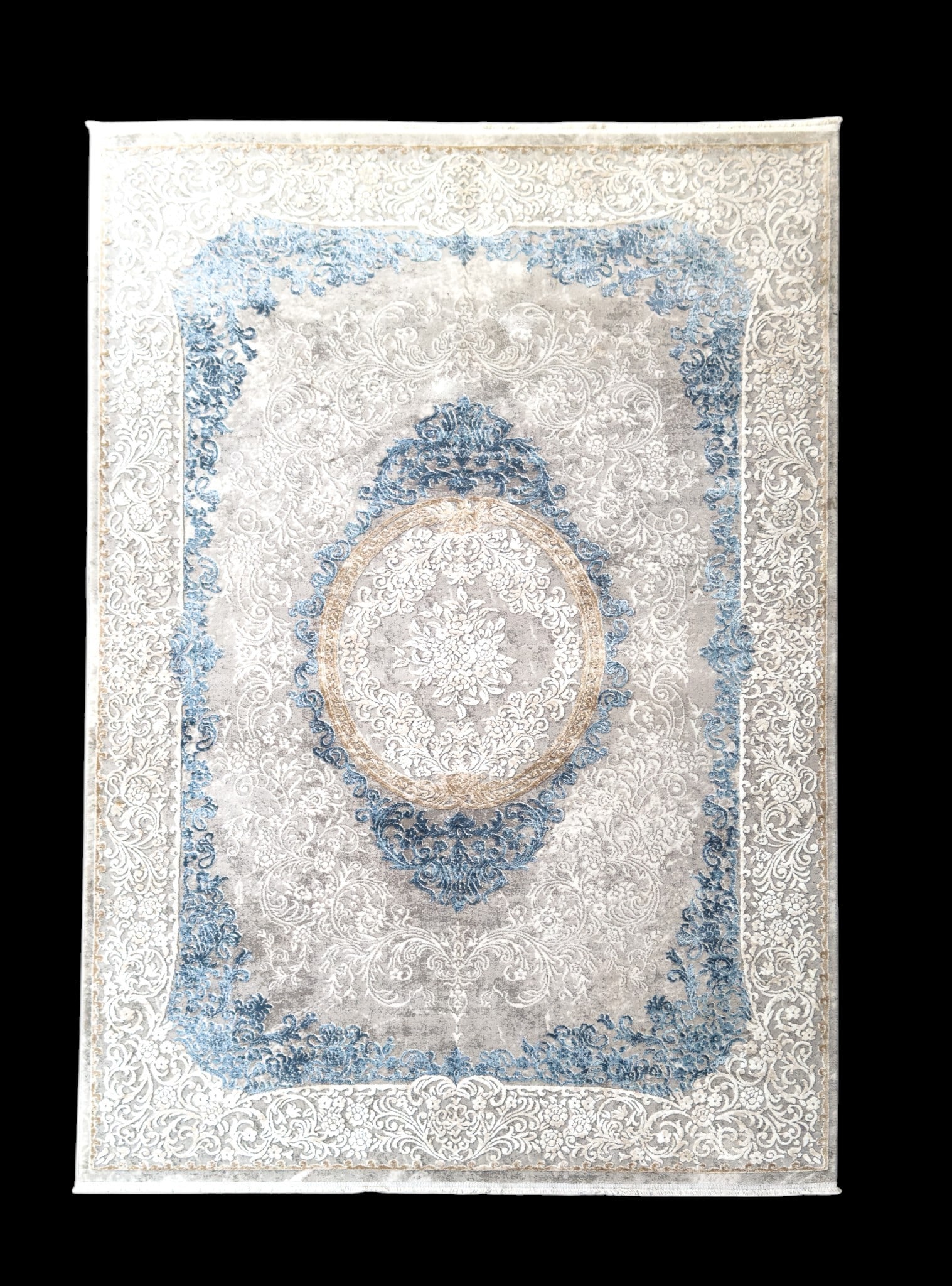 Modern Machine-Woven Silk Area Rug (1 of 6)