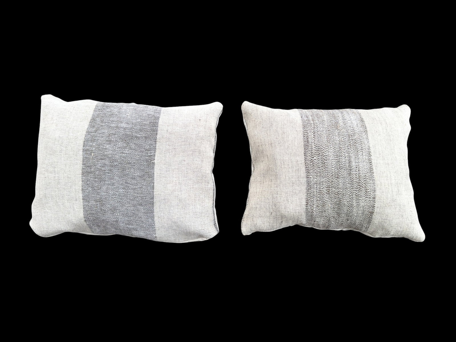Pair of Antique Turkish Kilim Pillows: Pair of antique Turkish Kilim pillows. Each measures approx. 1'2" x 1'6".