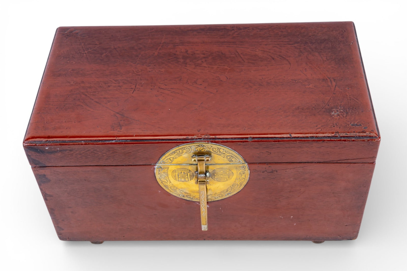 19th C Korean Royal Red Lacquer Box (1 of 11)