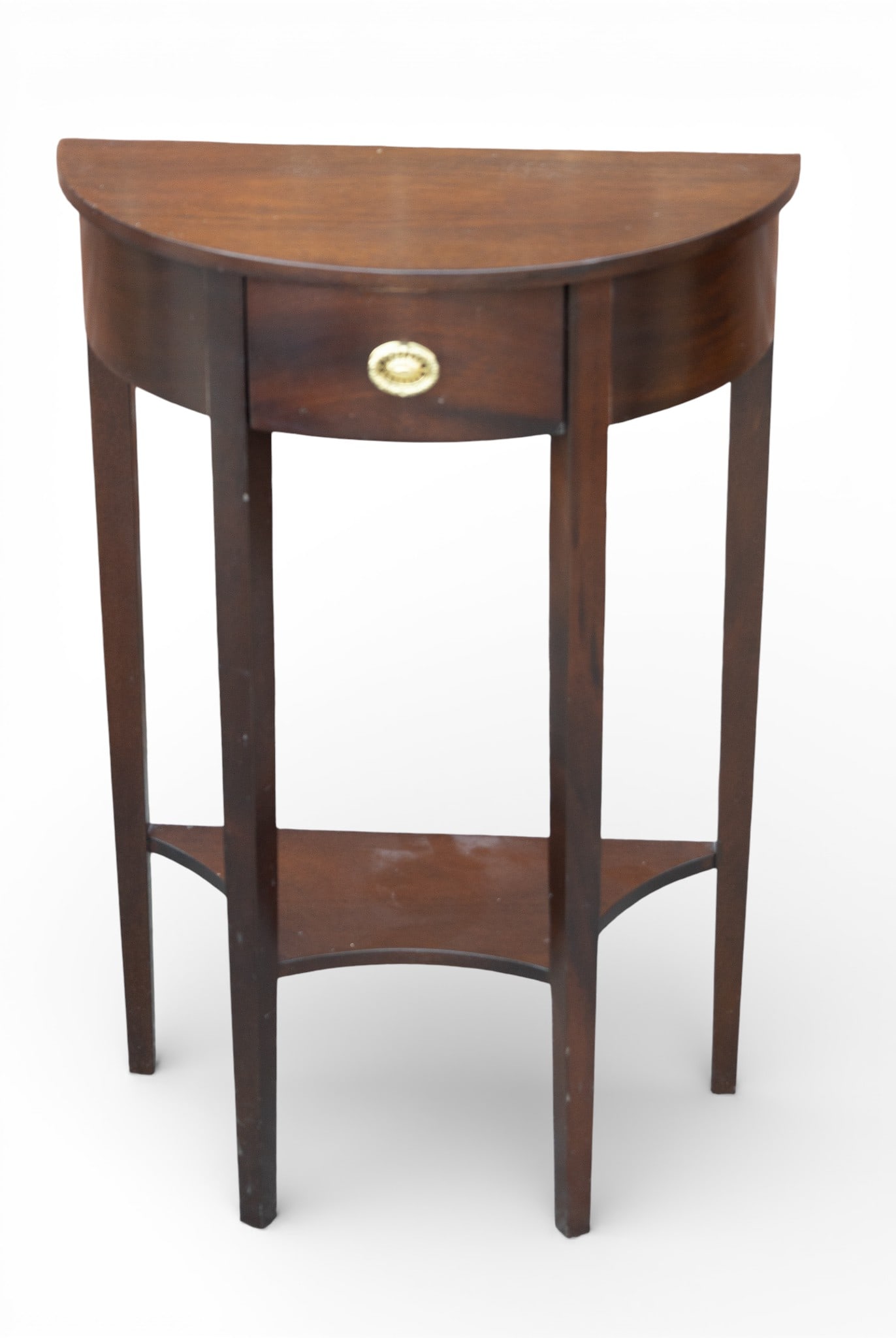 Mahogany Half-Moon Console Table - 5